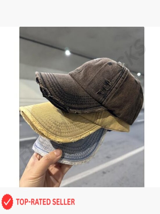 Washed Distressed Vintage Baseball Cap Unconstructed Cotton Dad Hat Trendy main image 6
